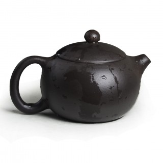 Black sand black diamond tea Xishi pot with rope bag (small size)