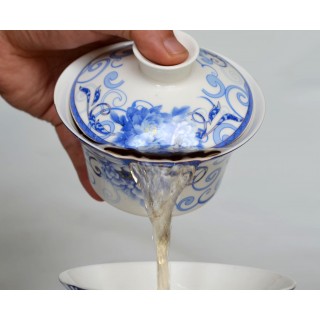 Gaiwan Kungfu Tea 10oz tri-color teacup tray cup bowl cover 10oz/300ml