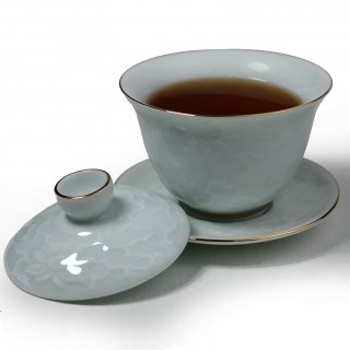 6 oz tea bowl tray cup tea set dish cover