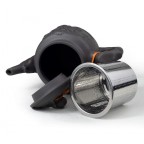 Large Teapot 600ml Dragon Stainless Steel Filter for Loose Tea (Black)